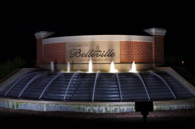 Belleville Welcome Sign Fountain